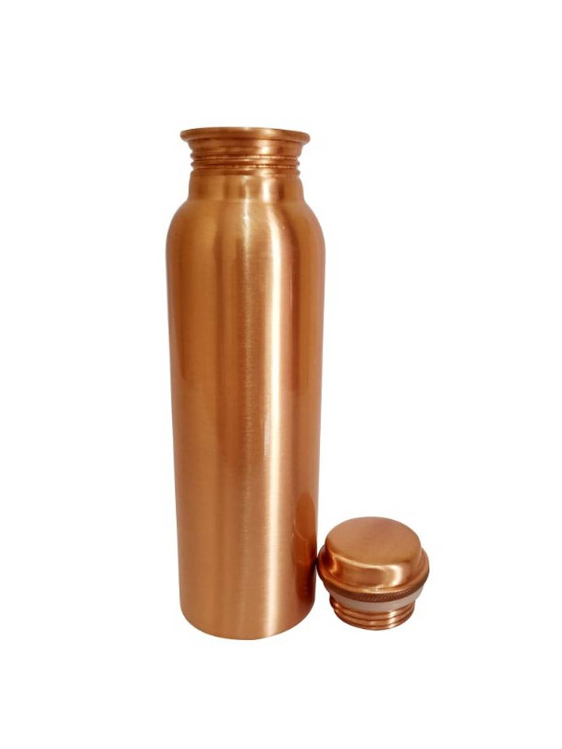 1 Liter Leak-Proof Pure Copper for Travelling Purpose, Yoga Ayurveda Healing Health Benefits (2 Bottles Set)