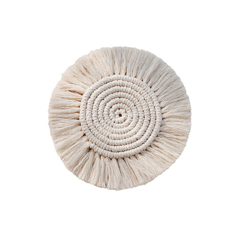 100% handmade Macrame piece Hand woven coasters