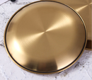 Retro Metal Round Stainless Steel Tray Plates Gold
