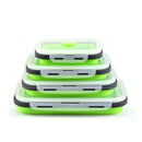 2021 New Folded Telescopic Food Storage Container With Silicone Lid (Set of 4 Pcs)