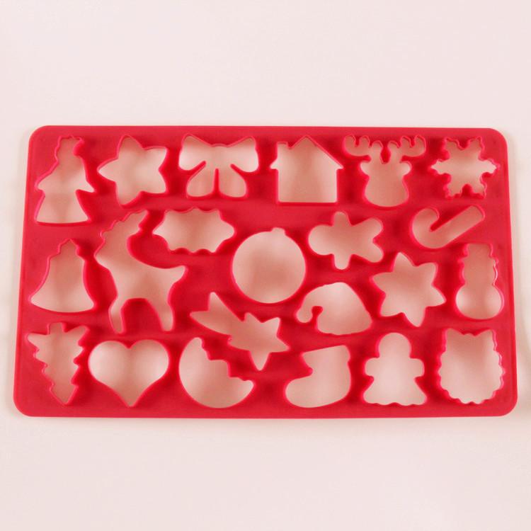 22-hole Plastic Christmas Biscuit Mold