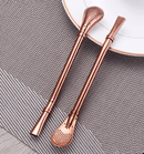 304 Stainless Steel Filter Straws Spoon