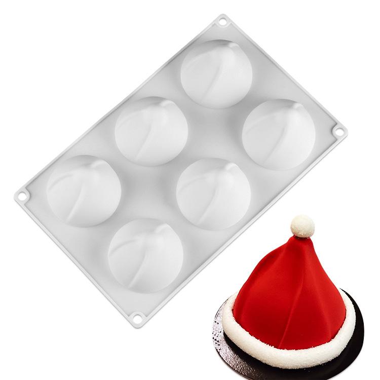 6-Christmas Hat Mousse Silicone Cake Mold