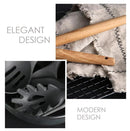 9-pieces Set of Wooden Handle Kitchenware