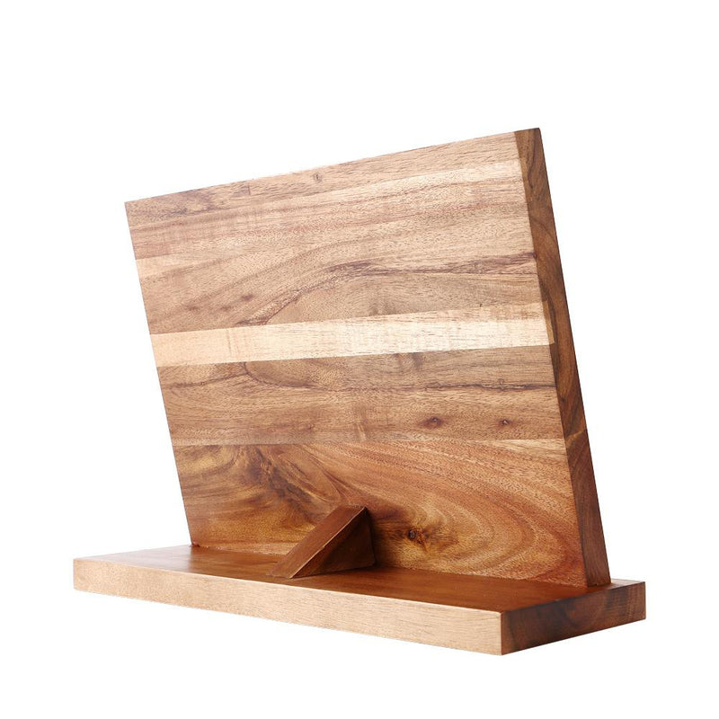 ACACIA WOOD MAGNETIC KNIFE BLOCK HOLDER (WITHOUT KNIFE)