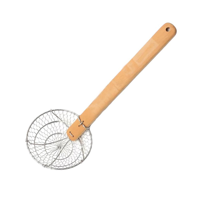 Asian Traditional Bamboo Handle Drain Colander