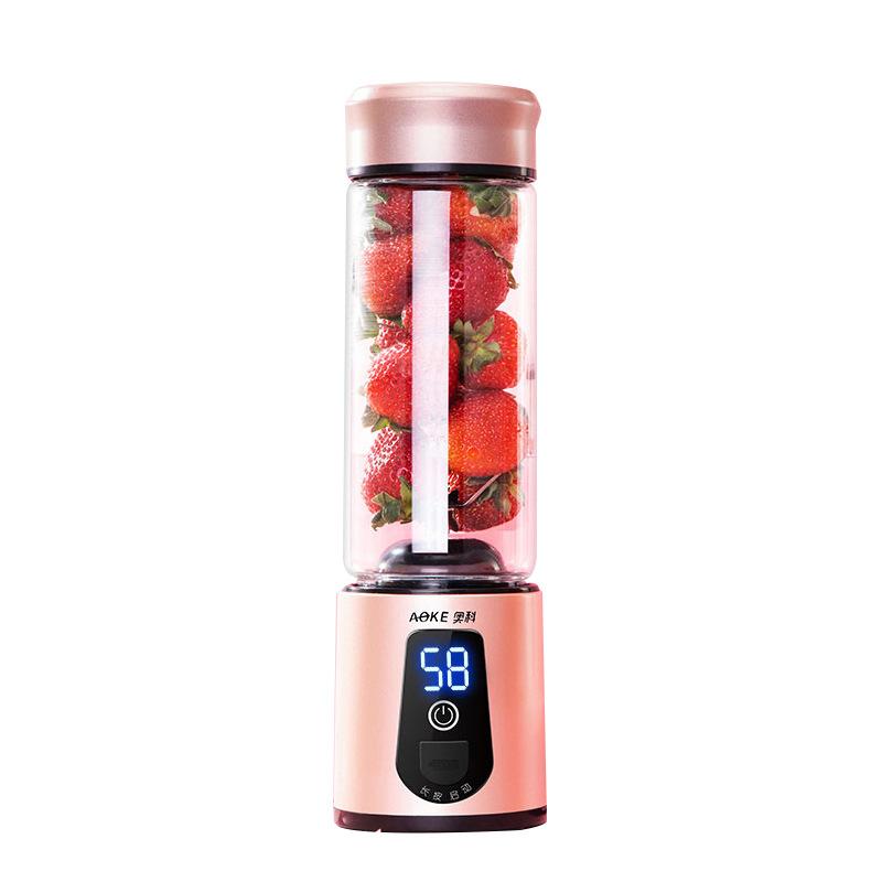 Borosilicate Glass Mobile Juicer - Battery Power Display