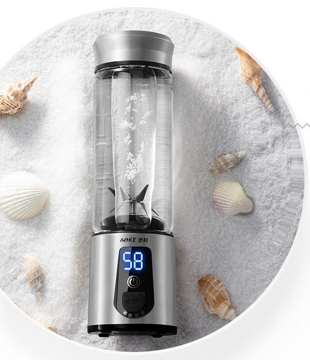 Borosilicate Glass Mobile Juicer - Battery Power Display