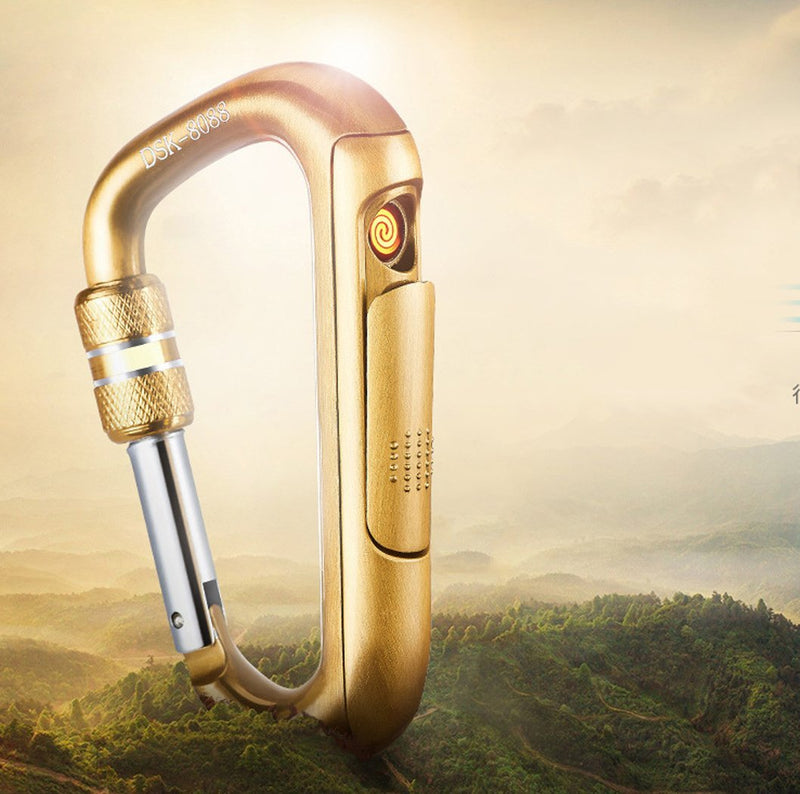 Carabiner cigarette lighter