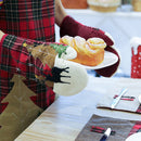 Christmas party dress up apron insulated gloves