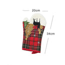 Christmas party dress up apron insulated gloves