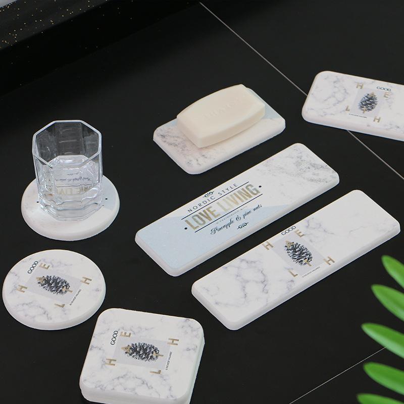 Diatomite Water Absorbent Coaster and Soap Pad