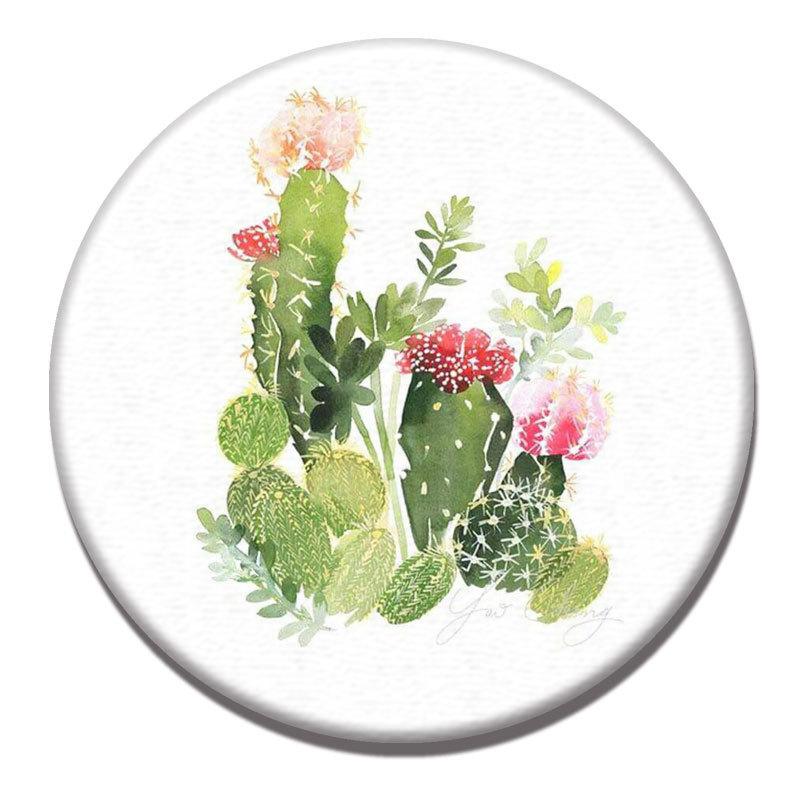 Diatomite Water Absorbent Coaster Plant Pattern