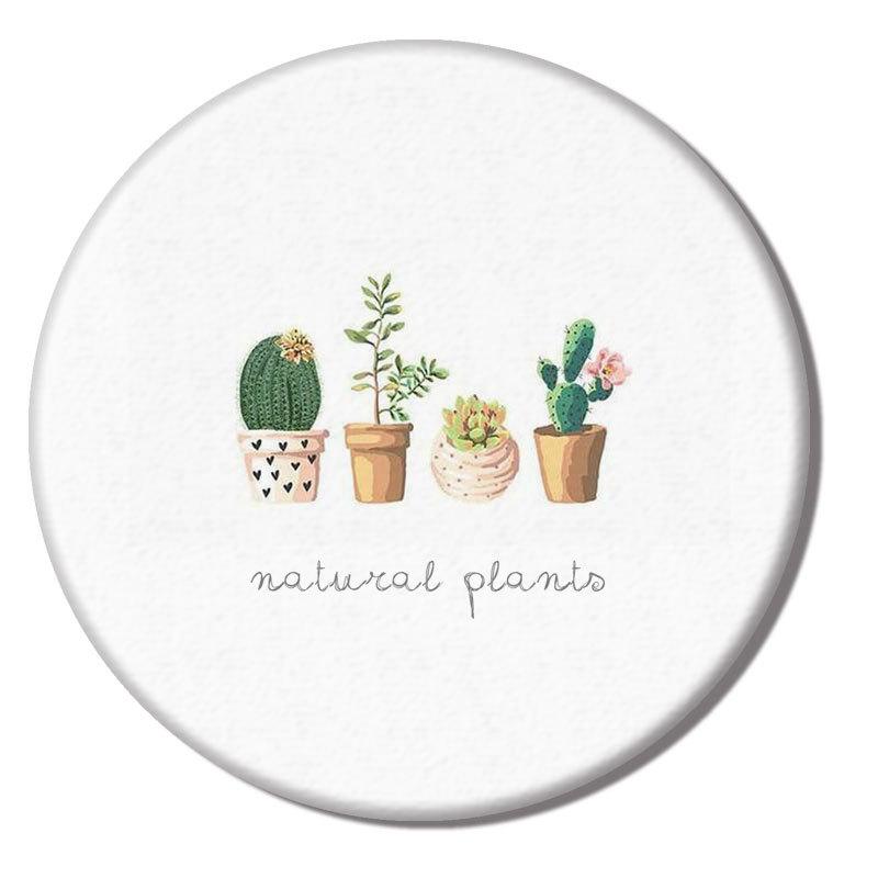 Diatomite Water Absorbent Coaster Plant Pattern