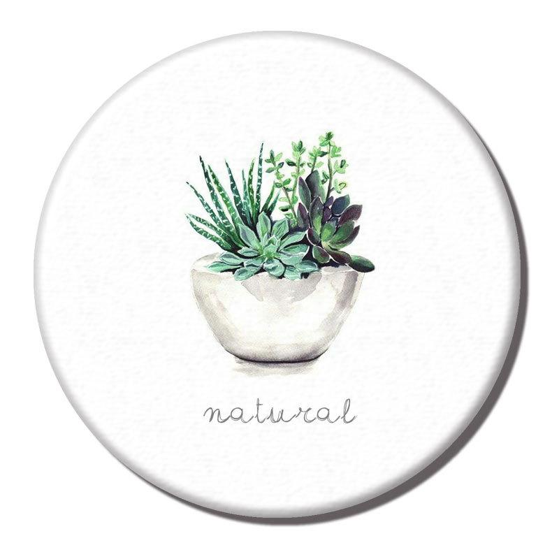 Diatomite Water Absorbent Coaster Plant Pattern