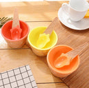 Double Layer Cute Ice Cream Bowl