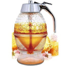 Elegant Crystal Honey Dispenser and Warmer Set