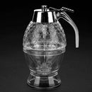 Elegant Crystal Honey Dispenser and Warmer Set