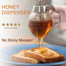 Elegant Crystal Honey Dispenser and Warmer Set