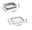 Foldable Dish Rack and Kitchen Organizer with Large Capacity and Separate Area for Silver Ware