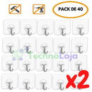 Ganchos Adesivos de Parede - Kits com 20/40 UNIDADES