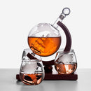 Globe Decanter With Ship (with 2 Glasses)