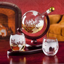 Globe Decanter With Ship (with 2 Glasses)