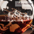 Globe Decanter With Ship (with 2 Glasses)