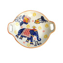 Hand-painted embossed double ear disc
