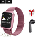 Kit Relógio Eletrônico Smartwatch CF IP68 + Fone de ouvido
