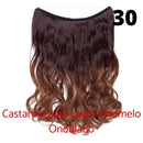Long Hair™ - Extensão Aplique Para Cabelo com Fio Invisível Mega Hair