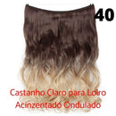 Long Hair™ - Extensão Aplique Para Cabelo com Fio Invisível Mega Hair