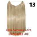 Long Hair™ - Extensão Aplique Para Cabelo com Fio Invisível Mega Hair