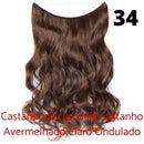 Long Hair™ - Extensão Aplique Para Cabelo com Fio Invisível Mega Hair