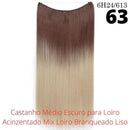Long Hair™ - Extensão Aplique Para Cabelo com Fio Invisível Mega Hair