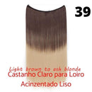 Long Hair™ - Extensão Aplique Para Cabelo com Fio Invisível Mega Hair