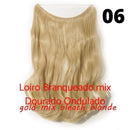 Long Hair™ - Extensão Aplique Para Cabelo com Fio Invisível Mega Hair