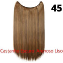 Long Hair™ - Extensão Aplique Para Cabelo com Fio Invisível Mega Hair