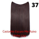 Long Hair™ - Extensão Aplique Para Cabelo com Fio Invisível Mega Hair