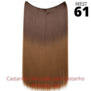 Long Hair™ - Extensão Aplique Para Cabelo com Fio Invisível Mega Hair
