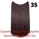 Long Hair™ - Extensão Aplique Para Cabelo com Fio Invisível Mega Hair