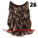 Long Hair™ - Extensão Aplique Para Cabelo com Fio Invisível Mega Hair
