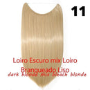 Long Hair™ - Extensão Aplique Para Cabelo com Fio Invisível Mega Hair