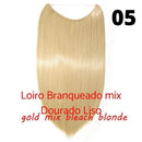 Long Hair™ - Extensão Aplique Para Cabelo com Fio Invisível Mega Hair