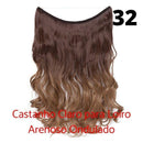 Long Hair™ - Extensão Aplique Para Cabelo com Fio Invisível Mega Hair