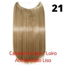 Long Hair™ - Extensão Aplique Para Cabelo com Fio Invisível Mega Hair