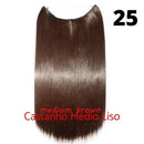 Long Hair™ - Extensão Aplique Para Cabelo com Fio Invisível Mega Hair
