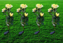 MAGIC-JARDIM - KIT COM 4 PÉS DE FLORES LED ENERGIA SOLAR