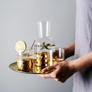 Nordic Luxury Wind Electroplated Golden Cup with Pot Set