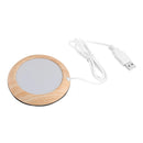 Original USB Wood Grain Cup Warmer Heat Beverage Mug Mat Keep Drink Warm Heater Mugs Coaster